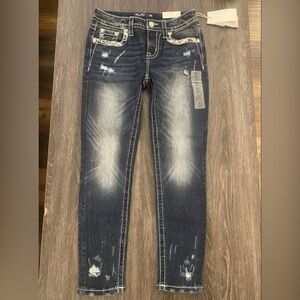 Miss Me Dark Blue Ankle Skinny Jeans